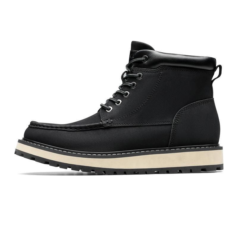 Bruno Marc Men's Moc Toe Leather Fashion Boots