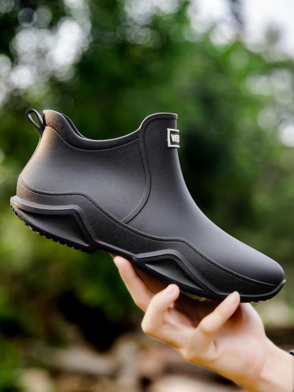 Women's Fashionable Letter Label Design Ankle Boots As Birthday Gifts, Casual Waterproof Non-slip Rain Boots for Outdoor, Female All-match Round Toe Casual Shoes for Summer 2024, Footwear,  Walking Shoes