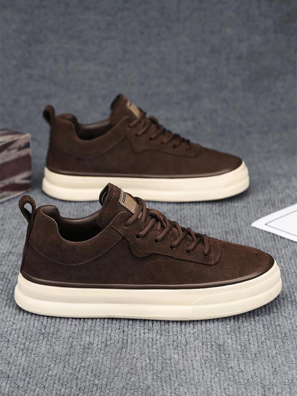 Men's Fashionable Lace Up Low Top Sneakers, Casual Comfortable Sports Shoes for Daily Wear, Breathable Non-slip Sneakers