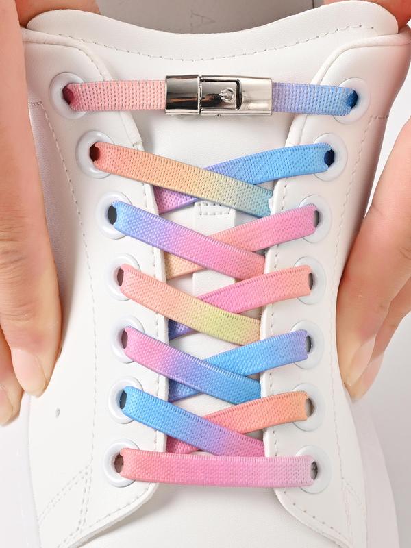 Simple Ombre Color Lace-up Shoes Shoelaces, Casual Elastic Shoelaces for Men & Women, Shoes Accessories for Daily Use