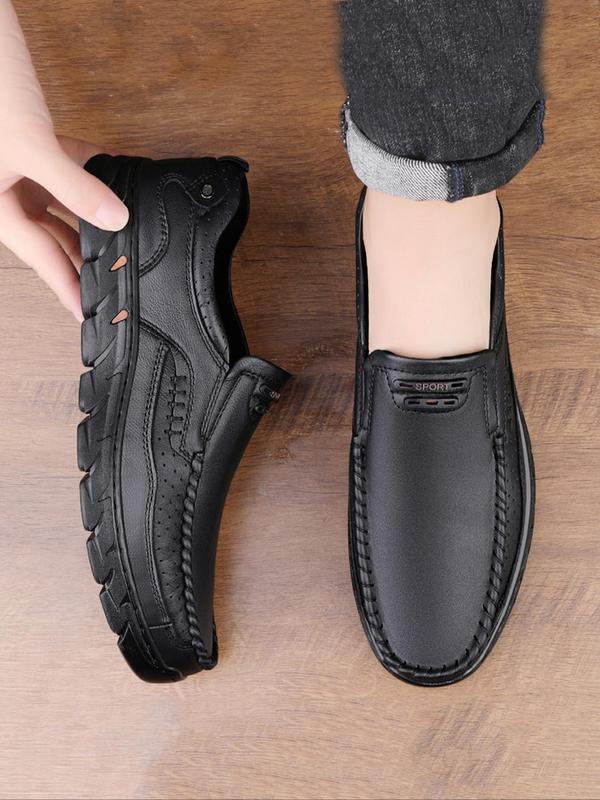 Men's Casual Solid Color Slip on Dress Shoes, Business Style Soft Sole Non-slip Loafers for Daily Wear, Fashion Shoes for Party, Daily Clothing Decor