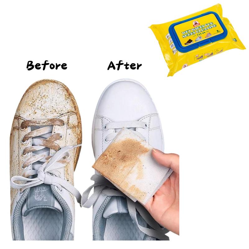 Sneaker Wipes- for Cleaning & Whitening Shoes Sneaker Cleaner Disposable Cleaning Wipes  Comfort Footwear