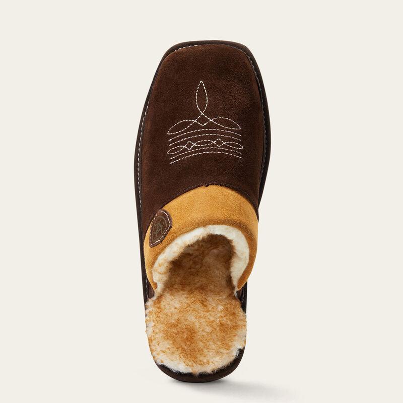 ARIAT Mens Silversmith Chocolate Square Toe Slipper