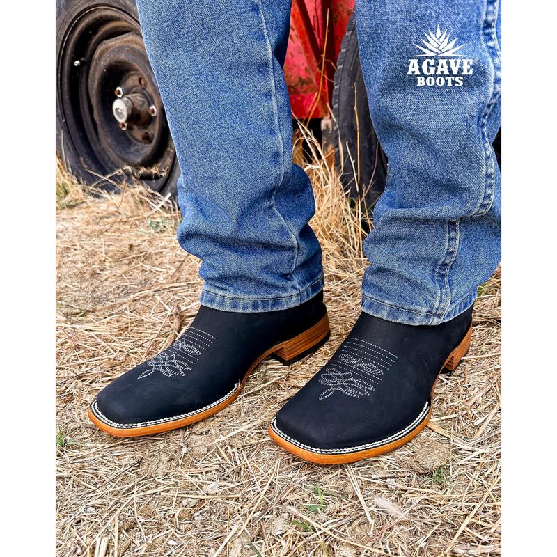 BOTIN   ANKLE BOOT   CHELSEA BOOT BLACK | MEN SQUARE TOE WESTERN BOTIN