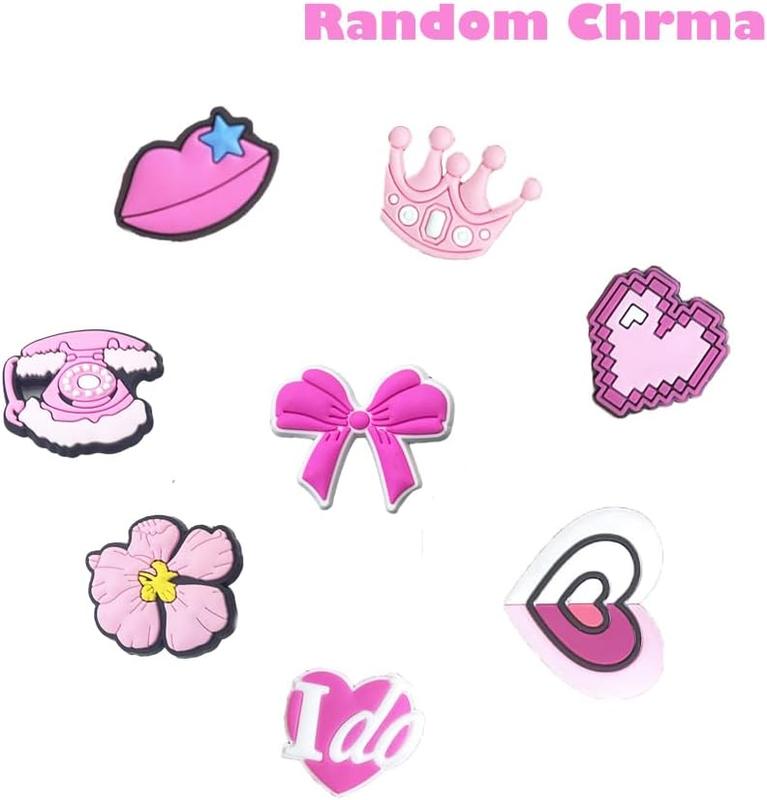 35,50,100Pcs Random Shoe Charms for Girls Cartoon Cute PVC Shoes Accessories Charms,Lovely Charms Pack for ,Kawaii Pink Charms Shoe Decorations & Bracelet Wristband Party Gifts