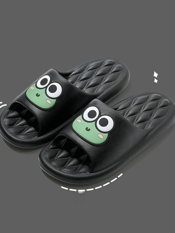 Women's Summer 2024 Cute Soft Comfy Cartoon Frog Design Slide Slippers for Girls, Casual Trendy Non-slip Comfortable Home Walking Shoes Slippers for Home Footwear & Shower Wear