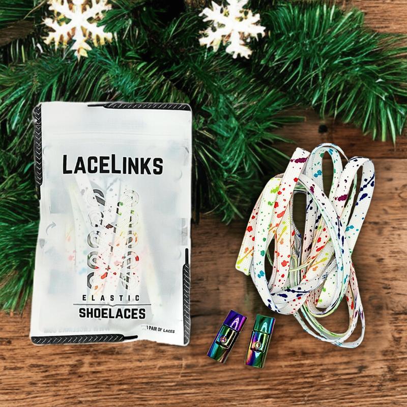 LaceLinks High-Quality Limited Edition Flat Elastic Shoelaces - Ideal for Dress, Sports, and Hiking Shoes for Superior Comfort and Style