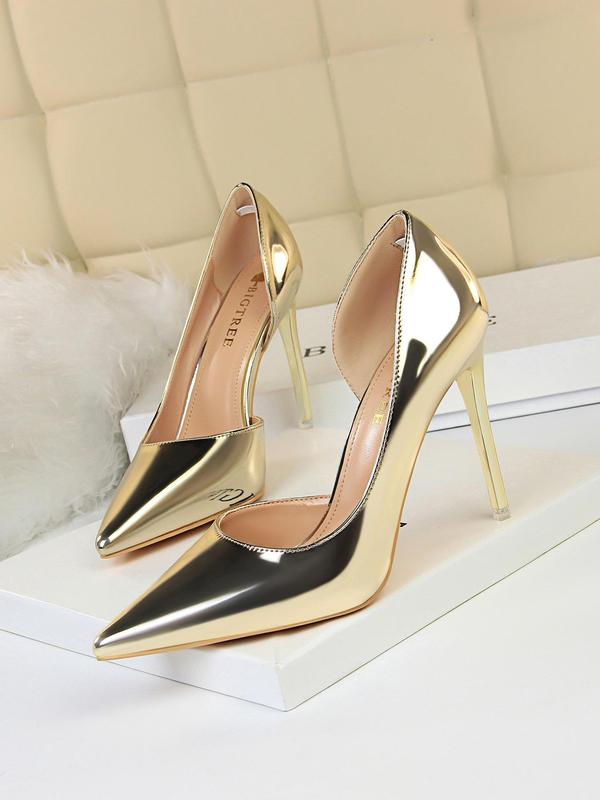 Women's Fashionable Solid Color Stiletto Heels, Elegant Pointed Toe High Heels for Party, Daily Wear for Women & Girls