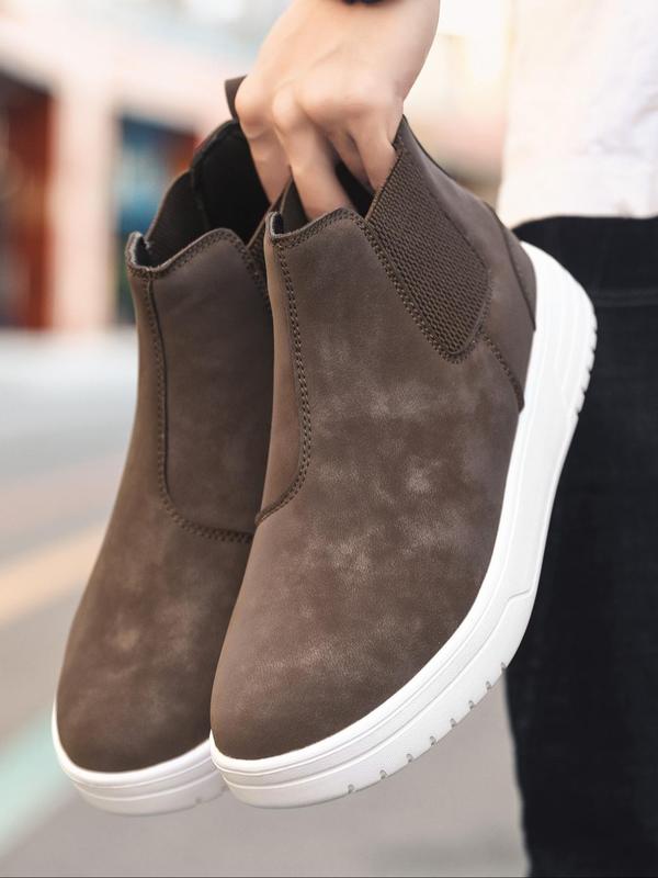 Men's Fashionable Solid Color Chelsea Boots, Casual Comfortable Breathable Slip on Boots for Daily Wear, Fashion Shoes for Party, Daily Clothing Decor