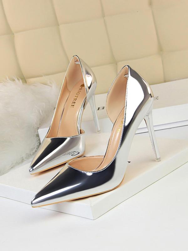 Women's Fashionable Solid Color Stiletto Heels, Elegant Pointed Toe High Heels for Party, Daily Wear for Women & Girls