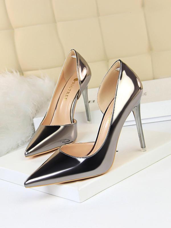 Women's Fashionable Solid Color Stiletto Heels, Elegant Pointed Toe High Heels for Party, Daily Wear for Women & Girls