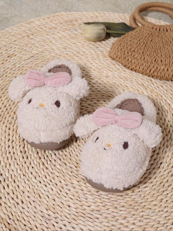 Women's Cute Cartoon Rabbit Design Plush Slippers, Casual Soft Comfortable Home Slippers, Warm Slippers for Indoor & Outdoor Use for Fall & Winter