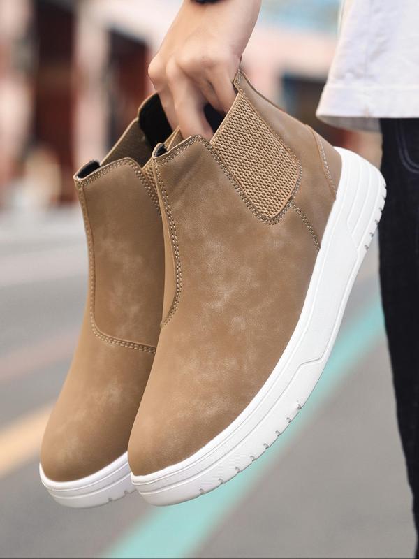 Men's Fashionable Solid Color Chelsea Boots, Casual Comfortable Breathable Slip on Boots for Daily Wear, Fashion Shoes for Party, Daily Clothing Decor