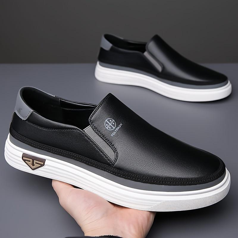 Men's Casual Slip-On Loafers - Soft Sole, Non-Slip, Breathable Microfiber Faux Leather for Everyday & Vacation Wear