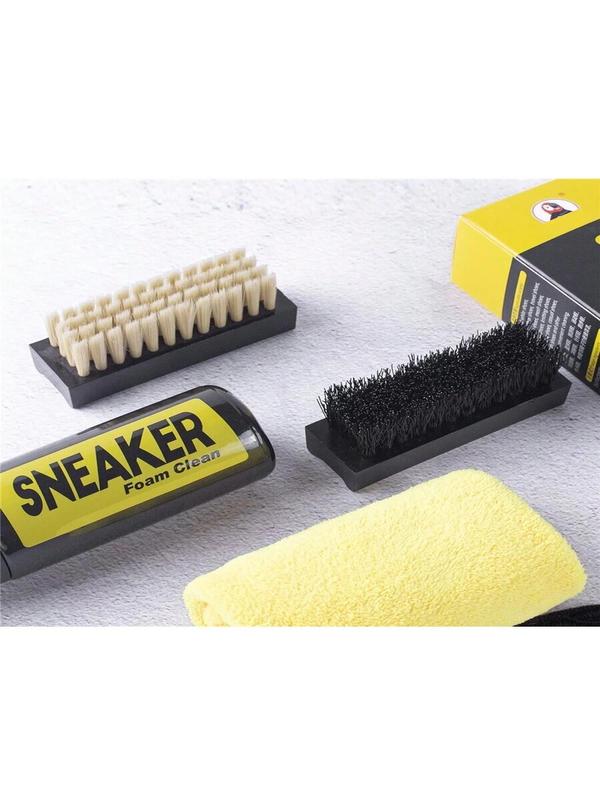 Shoe Care Kit, Including Cleaning Mousse, Brush & Cloth, Shoe Cleaning Kit for Sneaker, Boot, Canvas, PU, Fabric Footwear