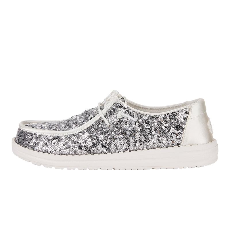 HEYDUDE Wendy Sequin - Womens Comfortable Slip on Shoes