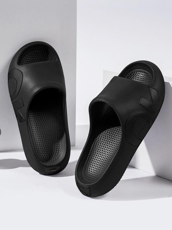 Sporty Minimalist Letters Graphic Slides for Men, Soft Comfy Lightweight Non-slip Home Walking Shoes for Men, Boy Summer 2024 Chic Slippers for Indoor and Outdoor Wear