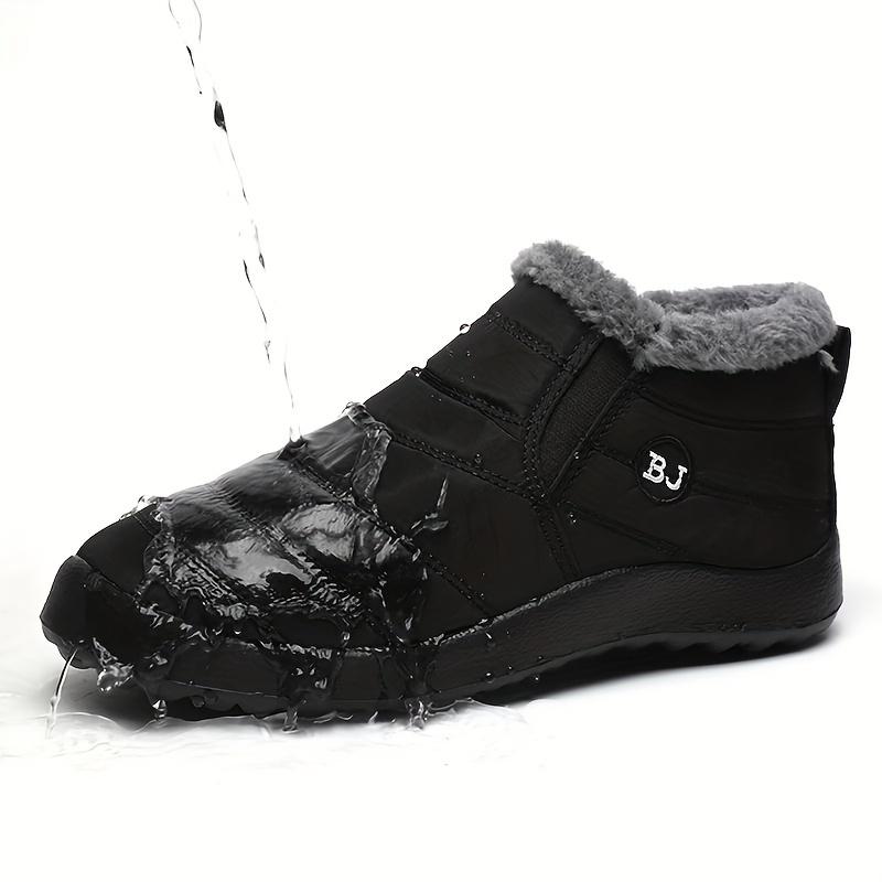 Winter Warmth & Style: Men's Cozy Plush-Lined Ankle Boots, Non-Slip, Perfect for Outdoor Hiking and Casual Wear Boy Walking Shoes