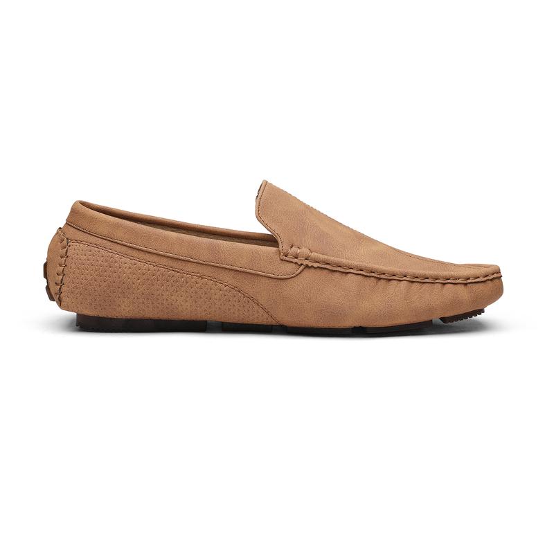 Bruno Marc Men's Versatile Slip-On PU Leather Loafers with Round Toe