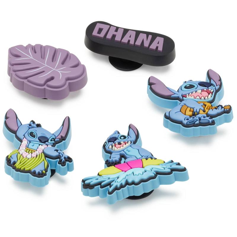 Crocs Jibbitz Disney Lilo and Stitch Tropical Character Shoe Charms 5-Pack