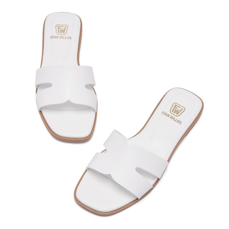 Women's Flat Sandals Slip On Slides Sandals Square Open Toe Fashion Slides Casual Beach Slippers Walking Shoes Footwear  sandals trendy