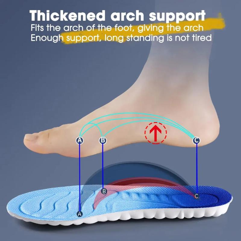 4D Super Soft Max Comfort Shoe Insoles + Foot Arch Support! Footwear Foam