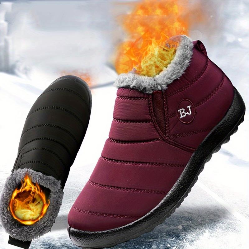 Winter Warmth & Style: Men's Cozy Plush-Lined Ankle Boots, Non-Slip, Perfect for Outdoor Hiking and Casual Wear Boy Walking Shoes