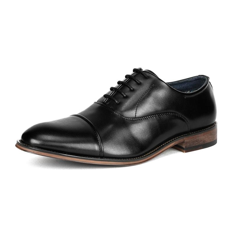 Bruno Marc Men's Formal Wide-Fit Cap Toe Oxford Shoes