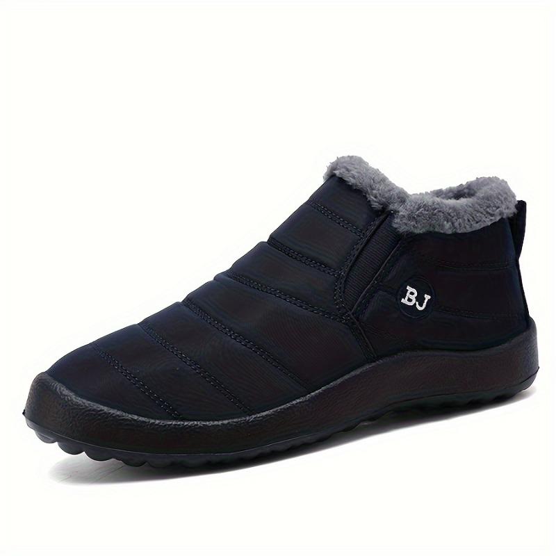 Winter Warmth & Style: Men's Cozy Plush-Lined Ankle Boots, Non-Slip, Perfect for Outdoor Hiking and Casual Wear Boy Walking Shoes