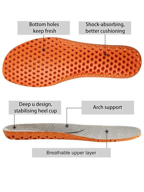 Breathable Comfortable Shoe Insoles, Anti-slip Shoe Insoles, Shoes Insert for Women & Men, Shoes Accessories for Daily Use Fall Outfits Fall Freshness