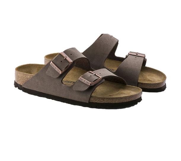 Birkenstock Women's Arizona Birkibuc Sandals - Color: Mocha