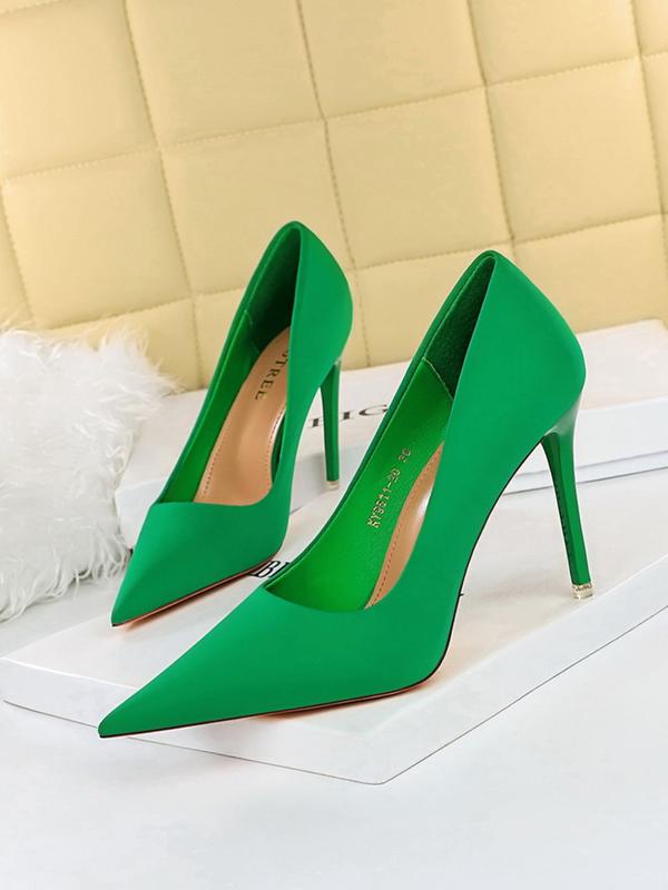 Women's Solid Color Stiletto Heels, Elegant Pointed Toe High Heels for Party, Daily Clothing Decor, Fashionable Shoes for Women & Girls