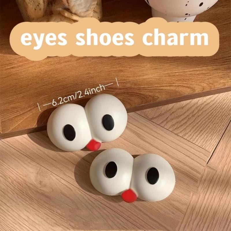 Cartoon Eye Design Shoe Charm, Cute Funny Shoe Decoration for Women & Men, Fashionable Shoes Decorations for Birthday Christmas Gift Sports Shoes