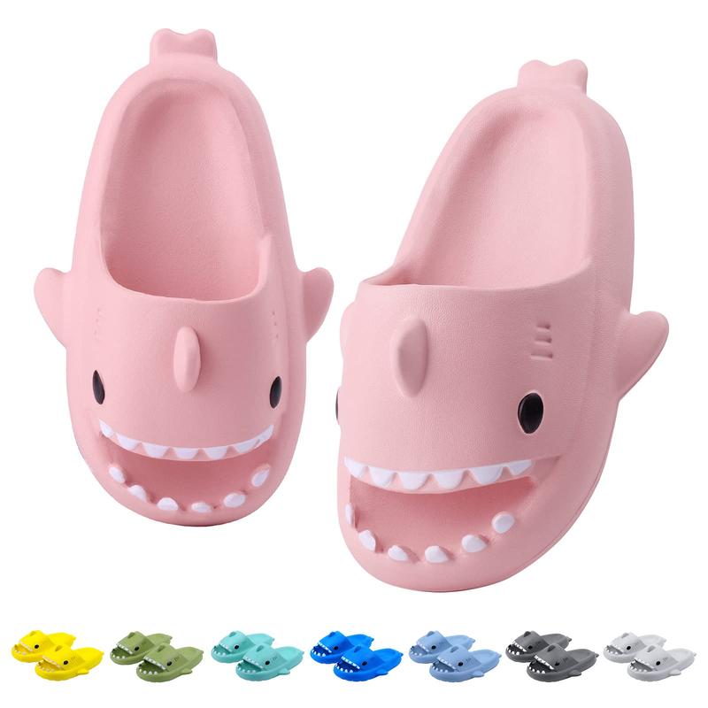 Cloud Shark Slides Non-Slip Novelty Open Toe Sandals Extremely Comfy Cushioned Thick Sole Cute Cartoon Shower Slippers Indoor & Outdoor