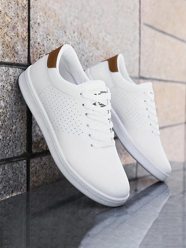 Men's Fashionable Lace Up Low Top Sneakers, Casual Comfortable Breathable Sports Shoes, All-match Minimalist Skate Shoes for Daily Wear, Fall Shoes