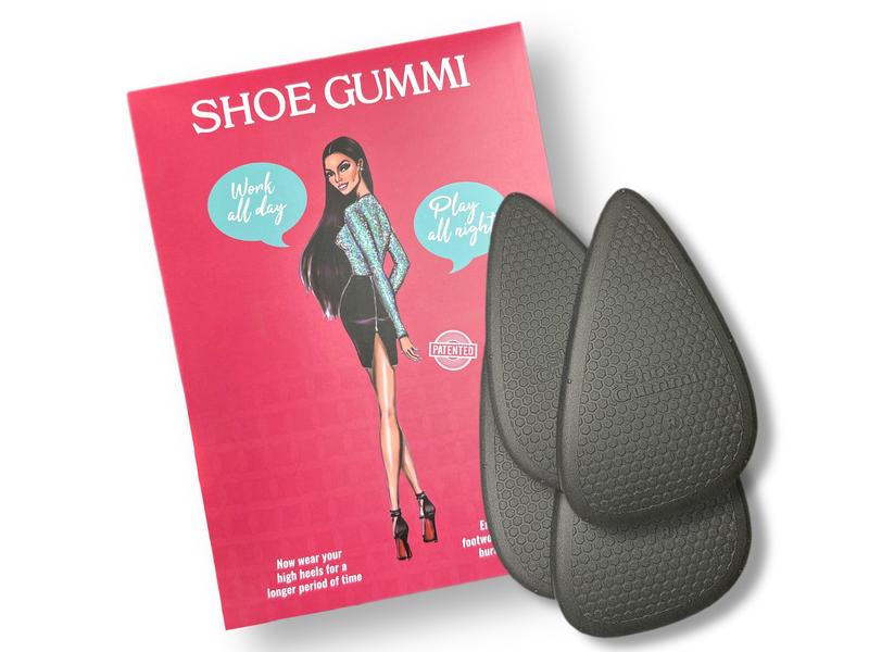 SHOE GUMMI OUTER-SOLE FOR HIGH HEEL COMFORT (POINTED)