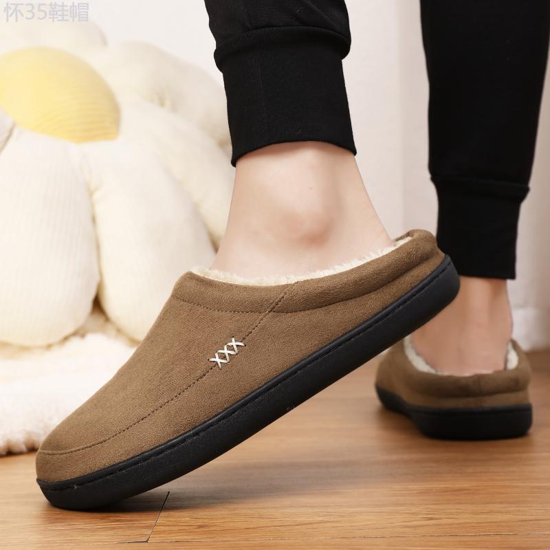 Men's Cotton Slippers, Black, 5 Styles, Non-Slip, Durable, Comfortable, Casual Fashion, Indoor Outdoor, Everyday & Party Wear, Slip-On, Fabric Upper, TPR Sole, No Insole, Round Toe Boy Footwear Walking Shoes Shoe Flipflop Slide Dance Daddy