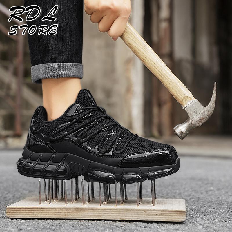 Steel-toed Shoes For Waiters Outdoor Work Anti-smashing Walking Comfortable And Safe Shoes Worker Footwear Sports Walking Shoes Tool