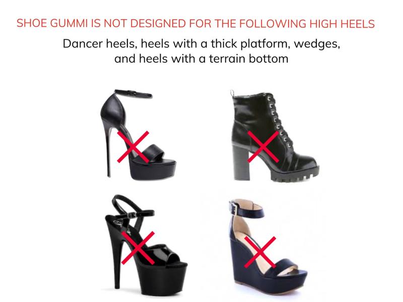 SHOE GUMMI OUTER-SOLE FOR HIGH HEEL COMFORT (POINTED)