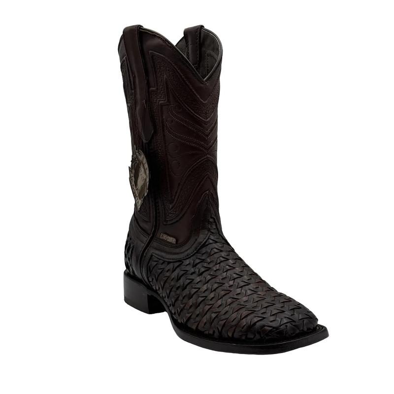 Men's Brown Petatillo Boots Square Toe E685 Bora Cafe