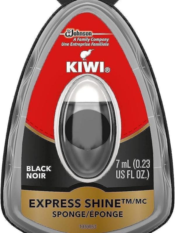 KIWI Express Shoe Shine Sponge for Leather Care - Black, 0.23 Fl Oz (Pack of 1) - Footwear, Comfort