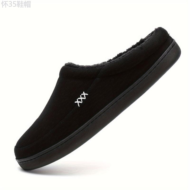 Men's Cotton Slippers, Black, 5 Styles, Non-Slip, Durable, Comfortable, Casual Fashion, Indoor Outdoor, Everyday & Party Wear, Slip-On, Fabric Upper, TPR Sole, No Insole, Round Toe Boy Footwear Walking Shoes Shoe Flipflop Slide Dance Daddy