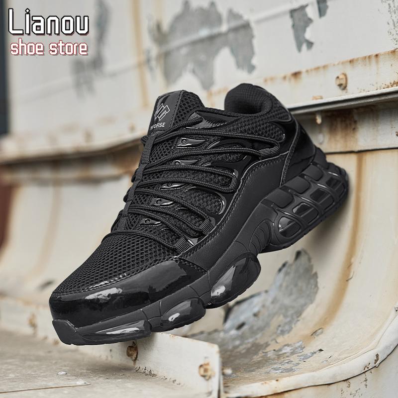 Steel toe site comfortable and safe shoes work wear resistance and abruptly abruptly wear -resistant sneakers Construction engineering composite Walking shoes breathable and lightweight black shoes injury Footwear Worker labor protection