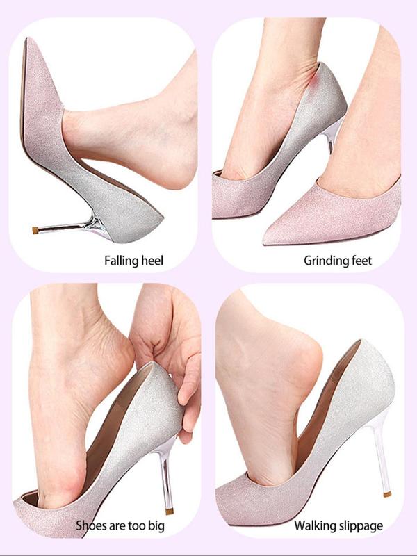 Transparent Silicone Heel Protector, Anti-wear & Anti-heel Loss Heel Protective Sticker, Light and Soft, Easy To Clean, for People with Too Large Shoes