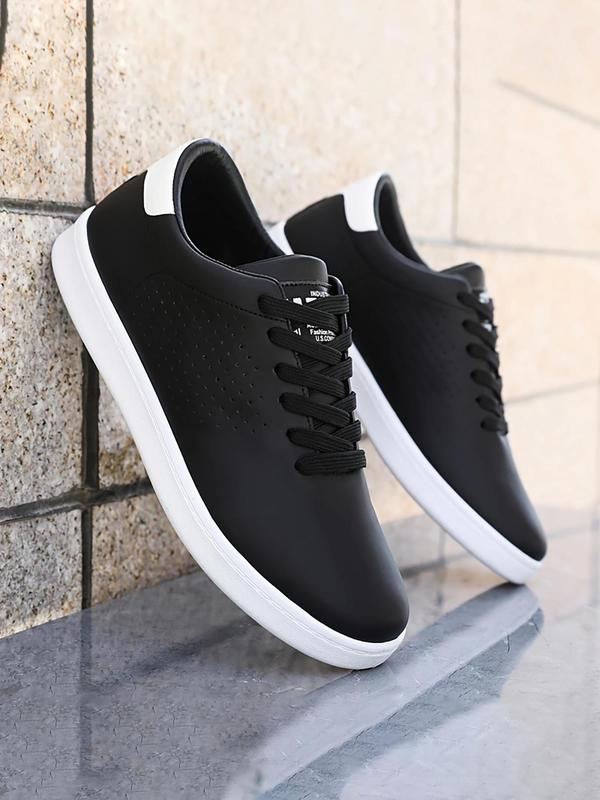 Men's Fashionable Lace Up Low Top Sneakers, Casual Comfortable Breathable Sports Shoes, All-match Minimalist Skate Shoes for Daily Wear, Fall Shoes