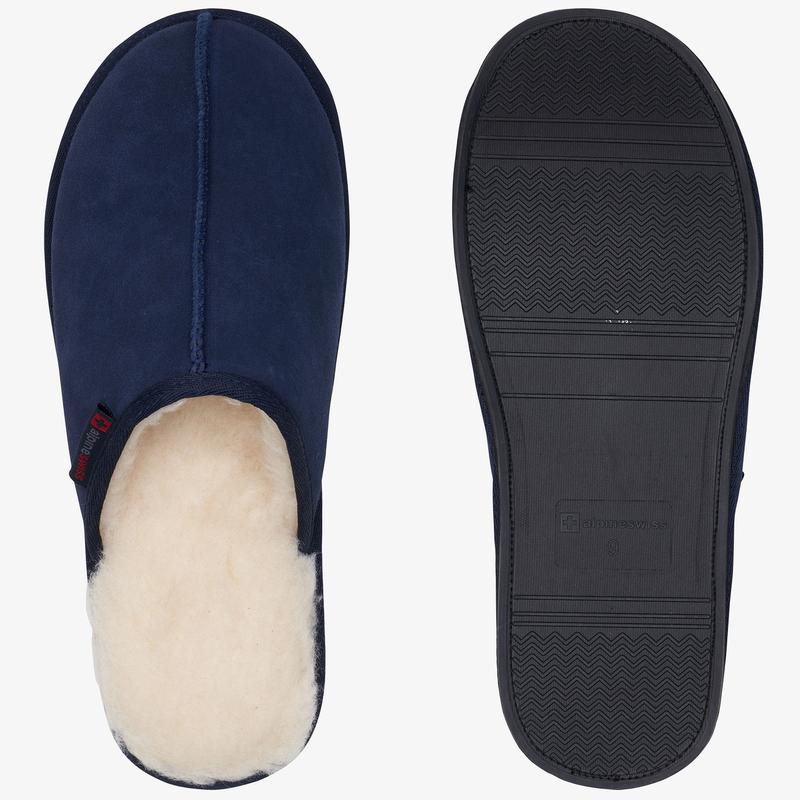 Alpine Swiss Halden Mens Genuine Suede Memory Foam Scuff Slippers