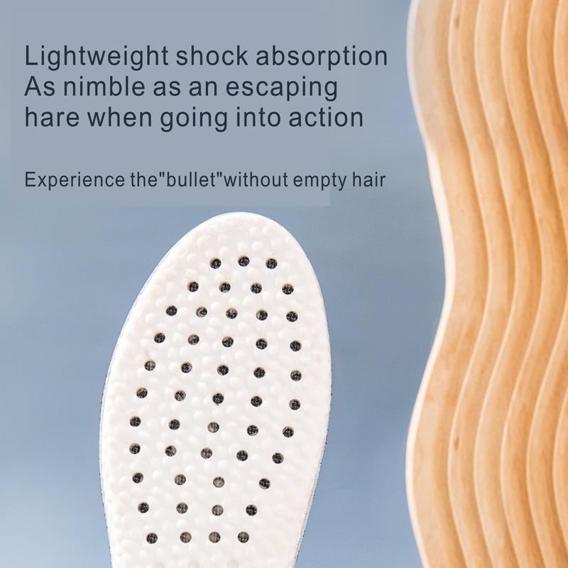 Sports Insoles, Shock Absorption Breathable Sweat Absorption Soft Bottom Comfortable Insoles for Men & Women, Sports Shoe Accessories