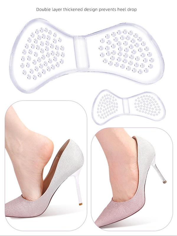 Transparent Silicone Heel Protector, Anti-wear & Anti-heel Loss Heel Protective Sticker, Light and Soft, Easy To Clean, for People with Too Large Shoes