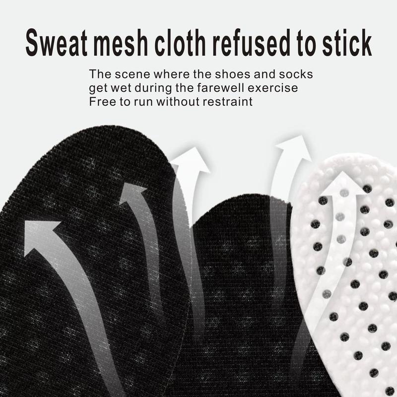 Sports Insoles, Shock Absorption Breathable Sweat Absorption Soft Bottom Comfortable Insoles for Men & Women, Sports Shoe Accessories