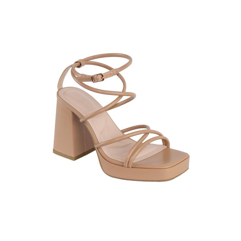 Taurus -  Ankle Strap Block High Heels